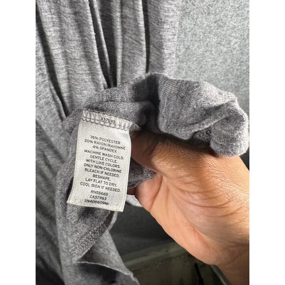 Something Navy Dress Women 1 (Small) Gray Tank Midi Stretch Minimalist Essential - Picture 3 of 7